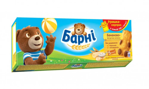 Бісквіт Барні з бананово-йогуртовою начинкою 150г
