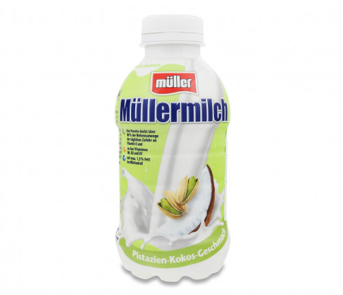 Напій молочний Mullermilch фісташка та кокос 1,5%, 400мл