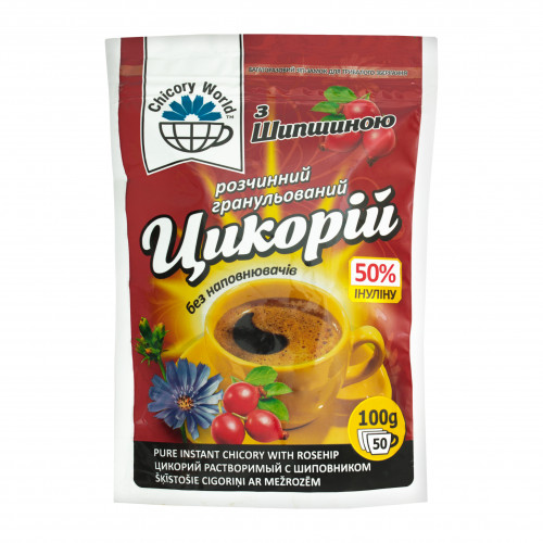 Цикорій розчинний гранульований З шипшиною Chicory World д/п 100г