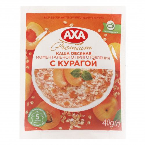 Каша вівсяна миттєвого приготування з курагою Premium Axa м/у 40г