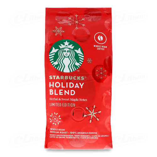 Кава зернова Starbucks святковий купаж 100% арабіка, 190г