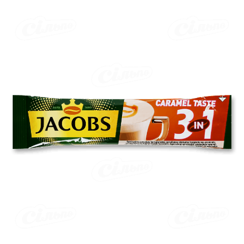 Напій кавовий Jacobs Caramel Taste 3в1 розчинний 16,9г