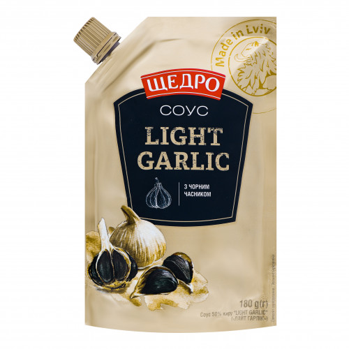 Соус 50% Light Garlic Щедро д/п 180г
