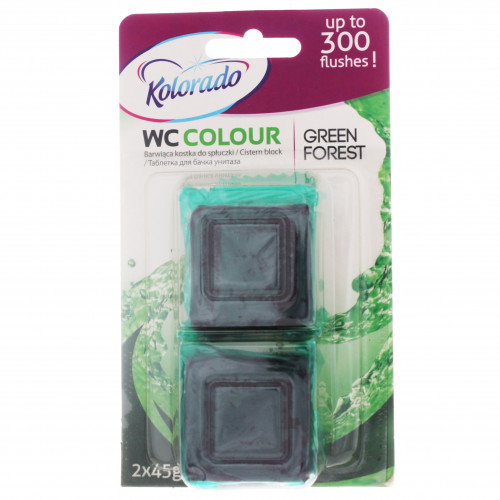Таблетка для бачка унітазу WC Colour зелений 2х45г
